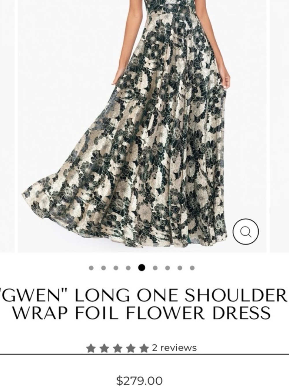 Betsy & Adam Womens Green Gold Floral A-Line Long Evening Gown NWT. SZ 6. - Picture 6 of 11